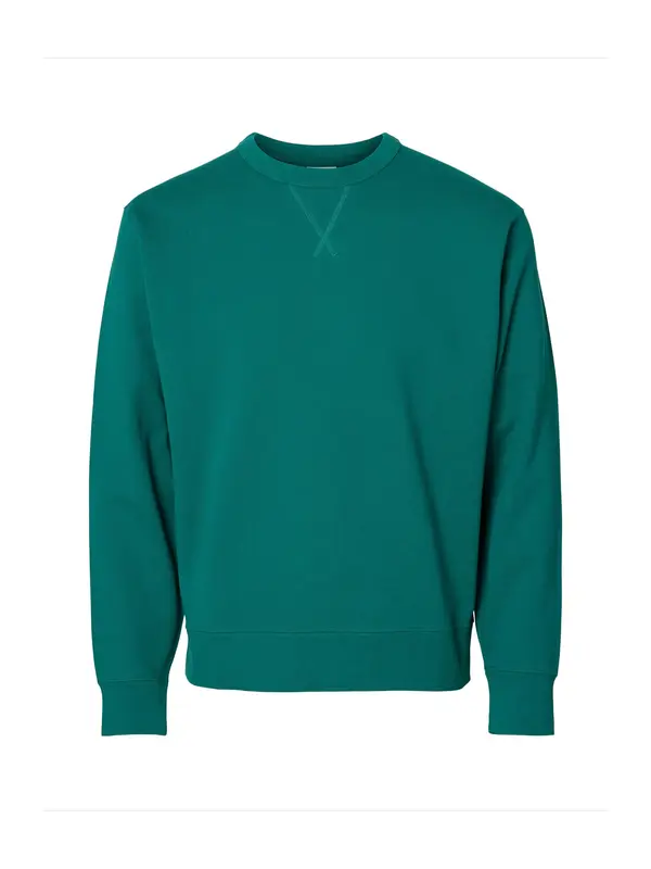 SELECTED SELECTED Sweater majica 'SLHLUKE'  smaragdno zelena