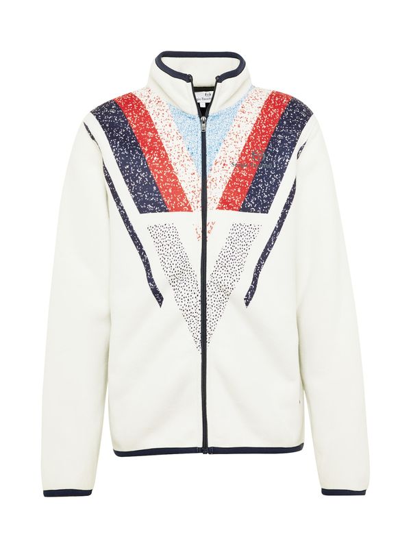 Sergio Tacchini Sergio Tacchini Flis jakna 'SINZIO BORG'  mornarsko plava / svijetlosiva / crvena / bijela
