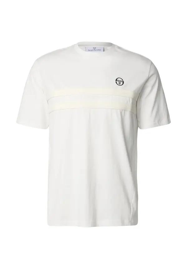 Sergio Tacchini Sergio Tacchini Majica 'Egeo Co'  crna / bijela / prljavo bijela
