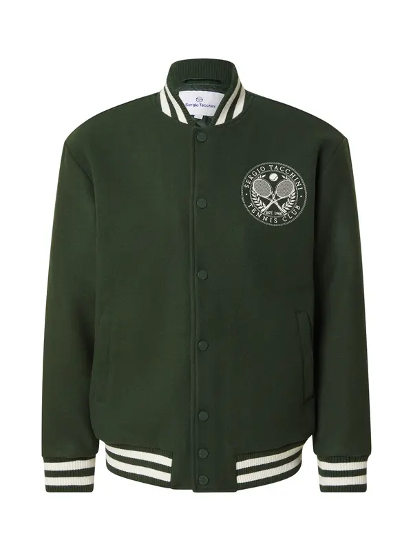 Sergio Tacchini Sergio Tacchini Prijelazna jakna 'CIRCOLO'  tamno zelena / bijela