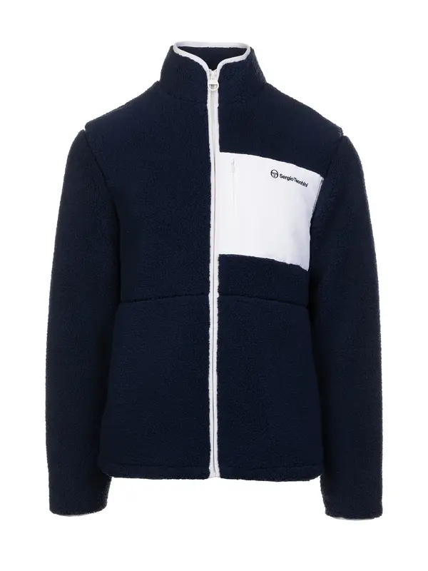 Sergio Tacchini Sergio Tacchini Tehnička flis jakna 'WHITMAN BORG'  mornarsko plava / bijela