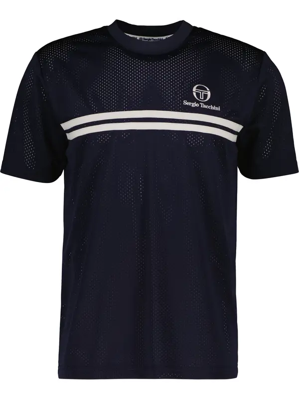 Sergio Tacchini Sergio Tacchini Tehnička sportska majica 'Giacomo'  morsko plava / bijela