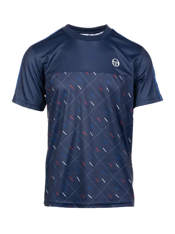 Sergio Tacchini Sergio Tacchini Tehnička sportska majica 'Scotland'  plava / tamno plava / crvena / bijela