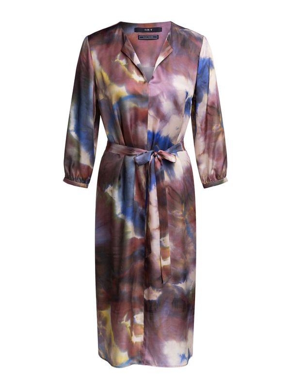 SET SET Haljina  plava / žuta / bordo / bijela