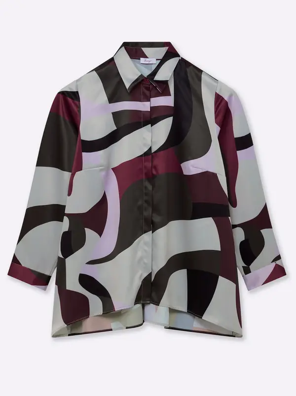 sheego SHEEGO Bluza  bazalt siva / lila / bordo / crna