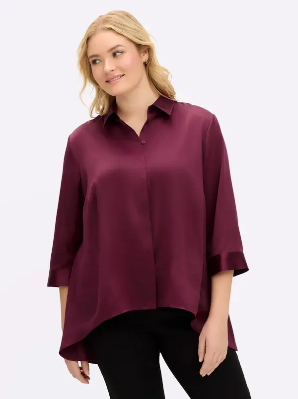 sheego SHEEGO Bluza  bordo