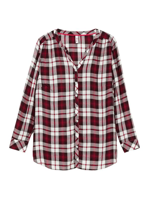 SHEEGO SHEEGO Bluza  burgund / pastelno crvena / crna / bijela