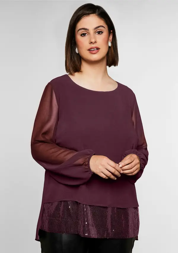 sheego SHEEGO Bluza  burgund