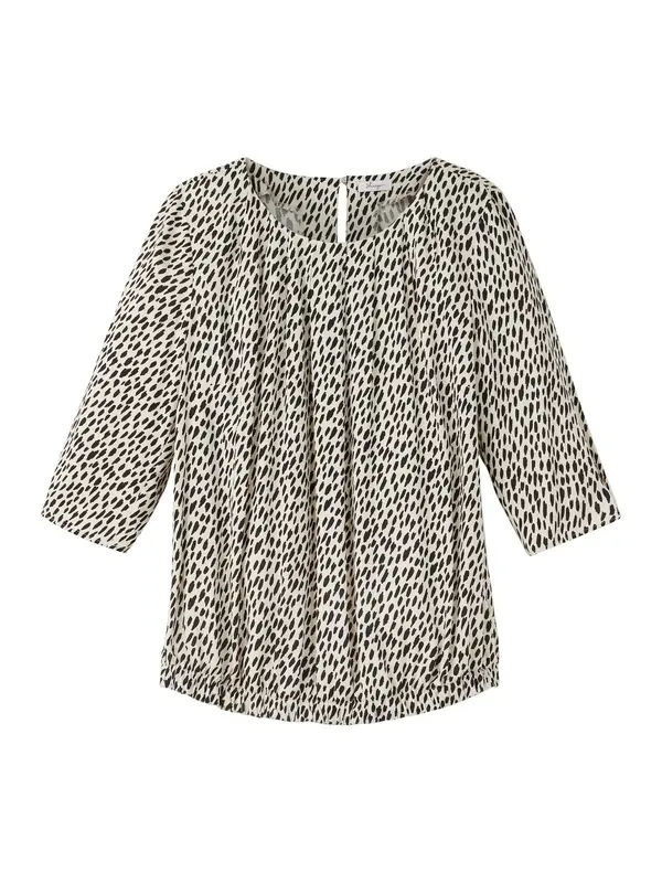 sheego SHEEGO Bluza  ecru/prljavo bijela / crna