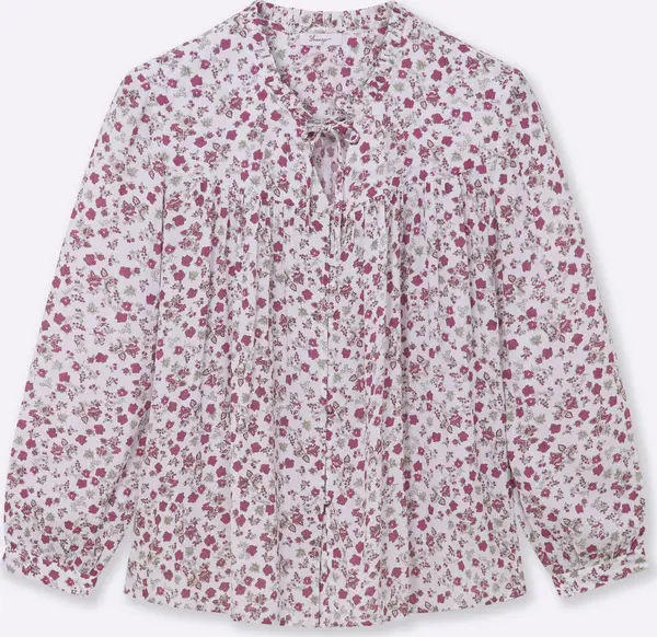sheego SHEEGO Bluza  ecru/prljavo bijela / travnato zelena / tamno ljubičasta