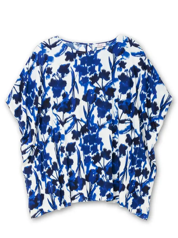 sheego SHEEGO Bluza  kobalt plava / tamno plava / bijela