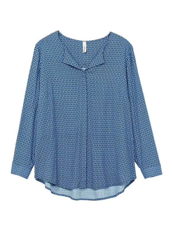 sheego SHEEGO Bluza  mornarsko plava / bijela