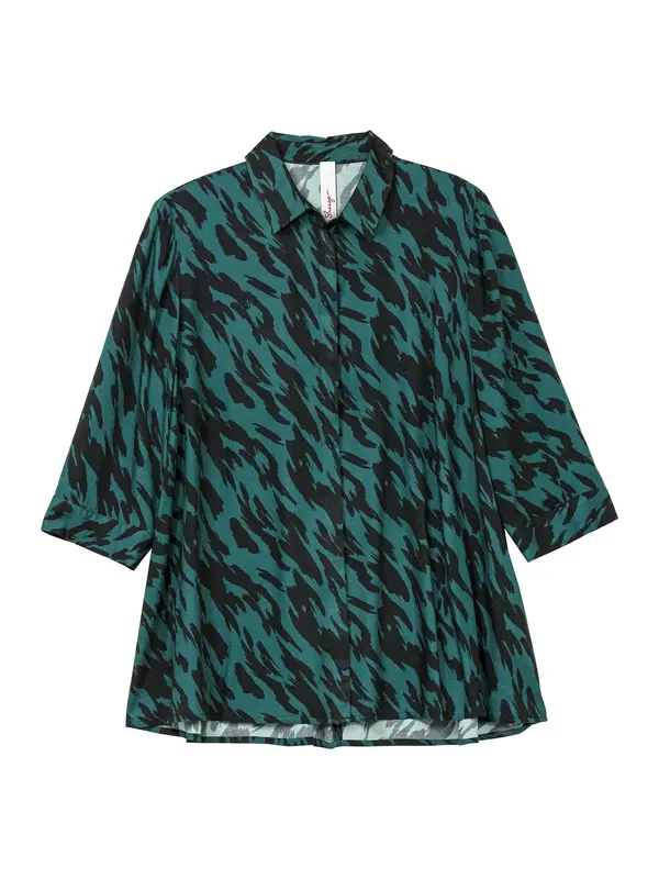 sheego SHEEGO Bluza  petrol / crna
