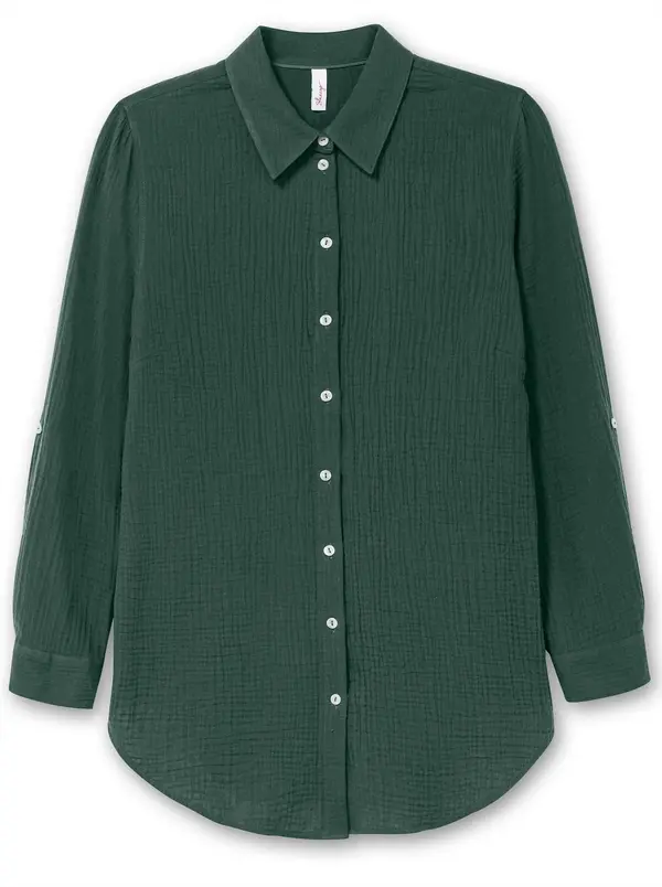 sheego SHEEGO Bluza  tamno zelena