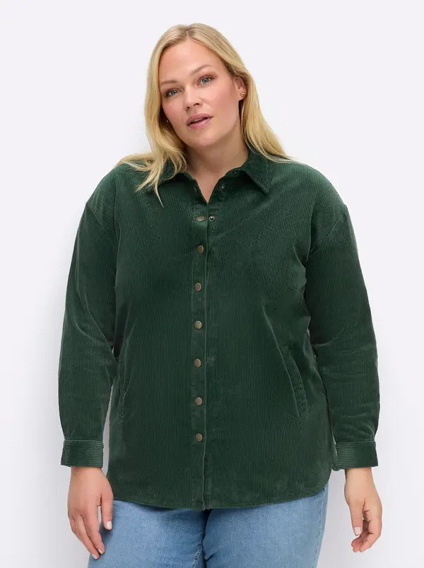 sheego SHEEGO Bluza  tamno zelena