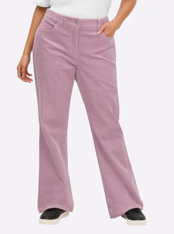 sheego SHEEGO Hlače  sivkasto ljubičasta (mauve)