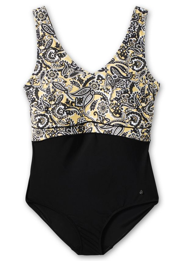 SHEEGO SHEEGO Jednodijelni kupaći kostim  žuta / crna / bijela