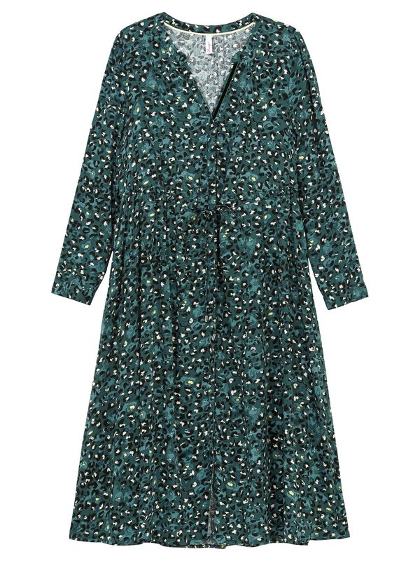 SHEEGO SHEEGO Košulja haljina  smaragdno zelena / tamno zelena / crna / bijela