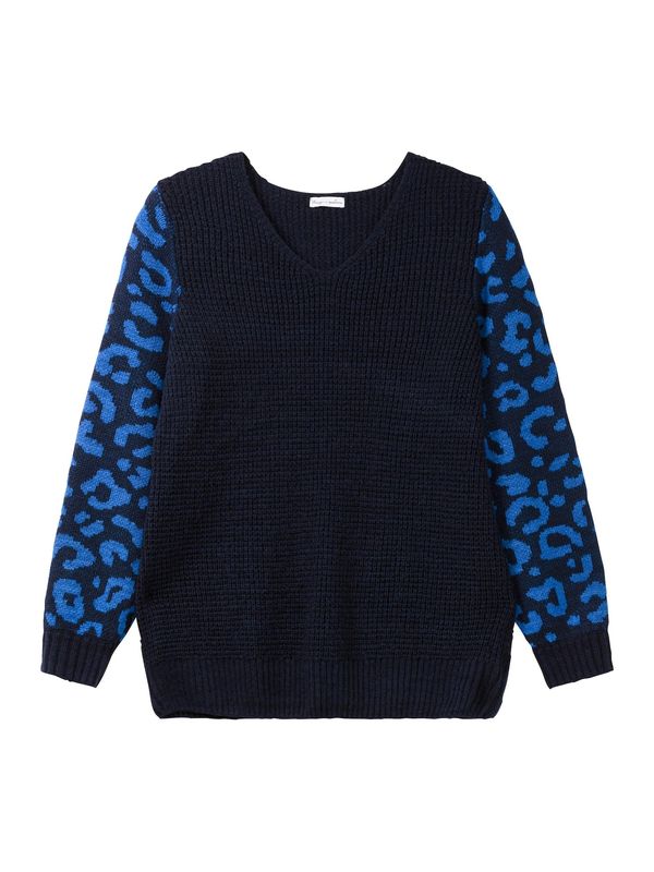 SHEEGO SHEEGO Pulover  plava / noćno plava