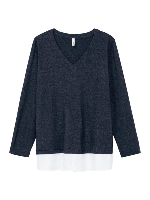 SHEEGO SHEEGO Pulover  tamno plava / bijela