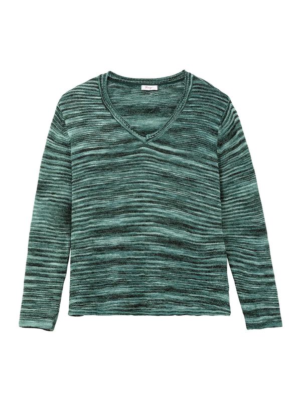 SHEEGO SHEEGO Pulover  zelena / tamno zelena