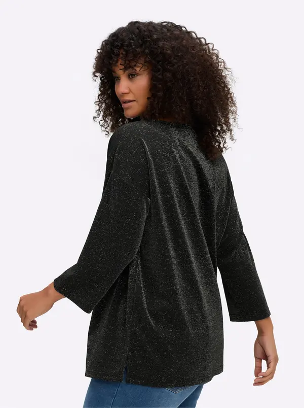 SHEEGO SHEEGO Sweater majica  crna