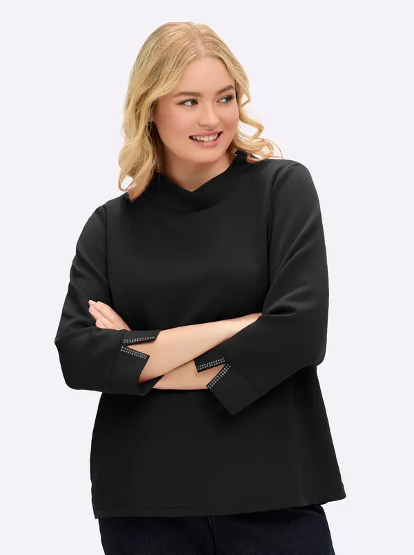 SHEEGO SHEEGO Sweater majica  crna
