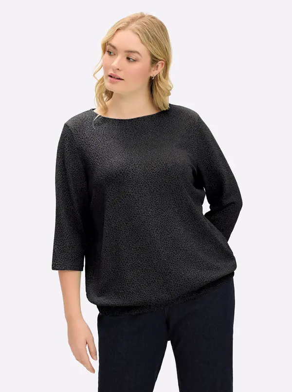 SHEEGO SHEEGO Sweater majica  crna