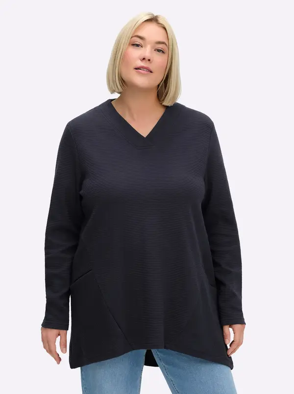 sheego SHEEGO Sweater majica  tamno plava