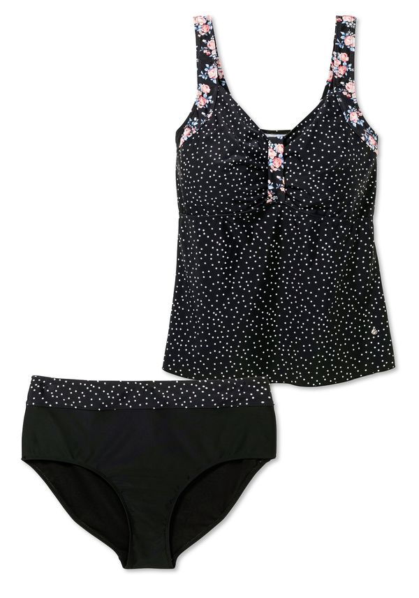 SHEEGO SHEEGO Tankini  plava / losos / crna / bijela