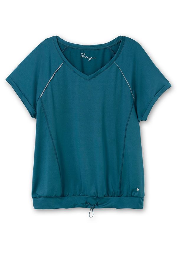 SHEEGO SHEEGO Tehnička sportska majica  svijetlosiva / petrol / srebro