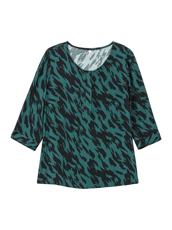 SHEEGO SHEEGO Tunika  smaragdno zelena / crna