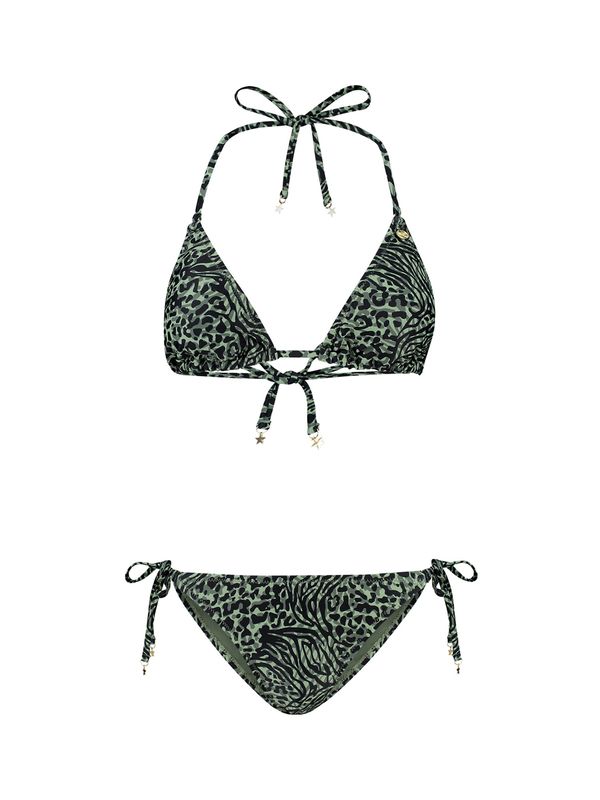 Shiwi Shiwi Bikini 'Liz'  tamo siva / svijetlozelena / crna