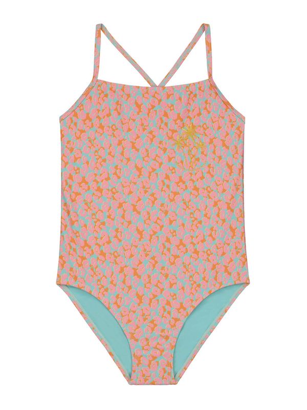 Shiwi Shiwi Jednodijelni kupaći kostim 'LOIS'  tirkiz / tamno narančasta / roza