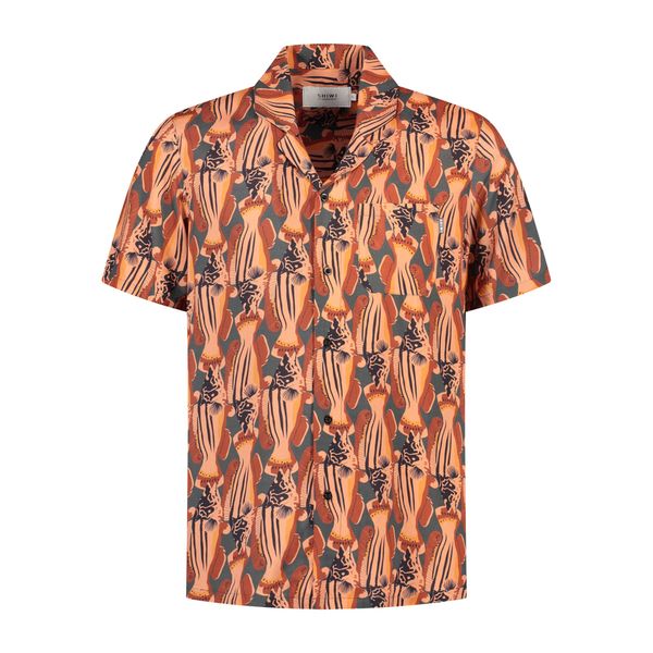 Shiwi Shiwi Košulja 'Catch of the Day'  smaragdno zelena / breskva / hrđavo crvena / crna