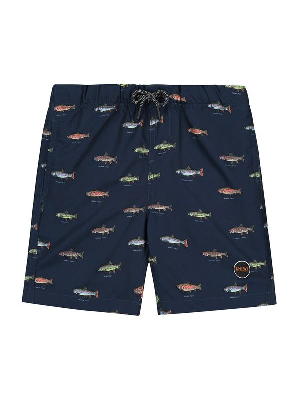 Shiwi Shiwi Kupaće hlače 'Go Fish'  svijetloplava / tamno plava / svijetlozelena / narančasta / bijela