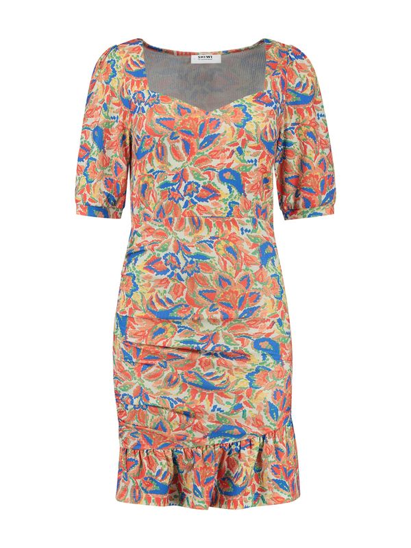 Shiwi Shiwi Ljetna haljina 'Jamie'  bež / plava / narančasta / crvena
