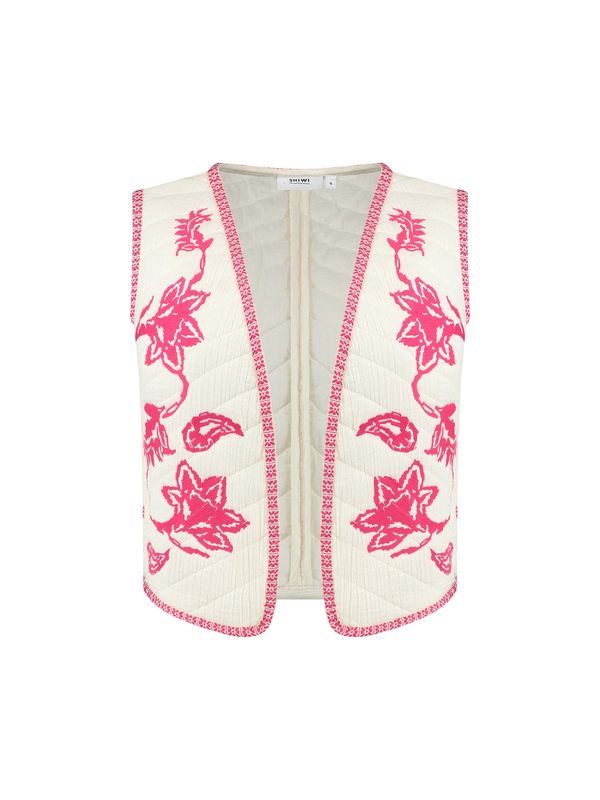 Shiwi Shiwi Prsluk 'GILET'  roza / bijela