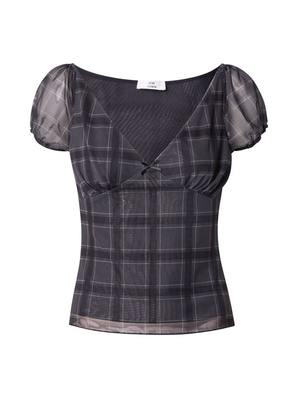 SHYX SHYX Majica  siva / svijetlosiva / crna