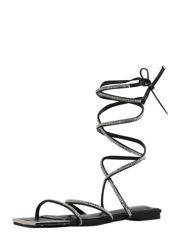 Simmi London Simmi London Sandale s remenčićima 'VENICE'  crna / srebro / prozirna