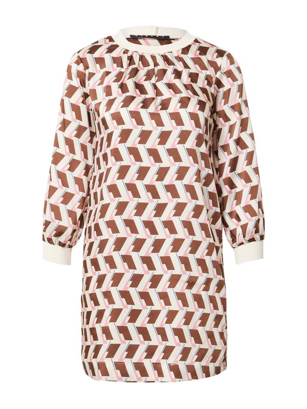 Sisley Sisley Haljina  bež / plava / smeđa / roza