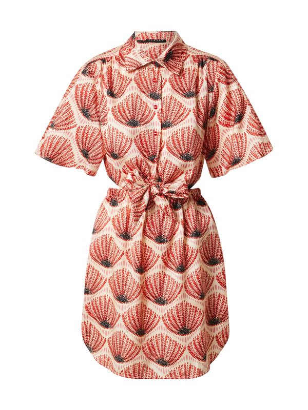 Sisley Sisley Košulja haljina  boja pijeska / crvena / crna