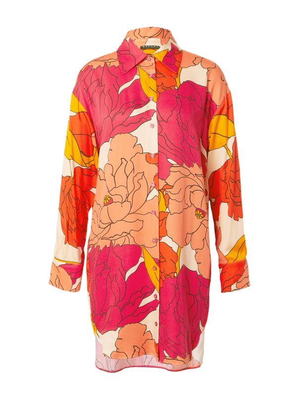 Sisley Sisley Košulja haljina  boja pijeska / žuta / narančasta / klasično crvena