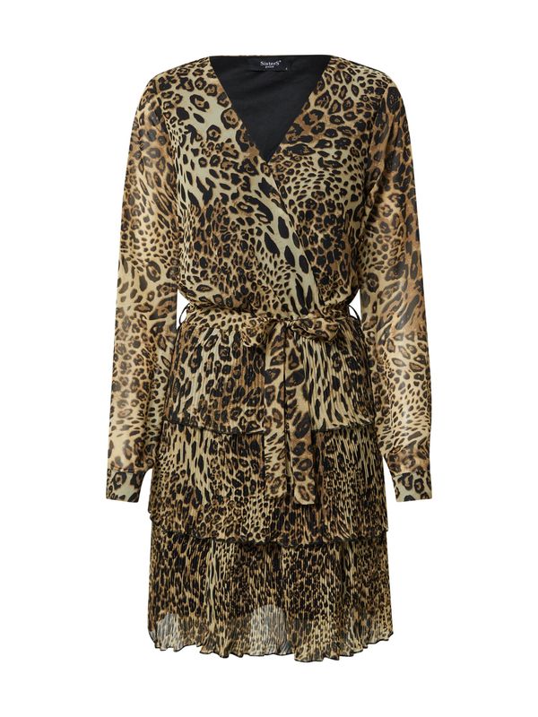 SISTERS POINT SISTERS POINT Haljina 'NEKKO DR1'  svijetlobež / svijetlosmeđa / crna