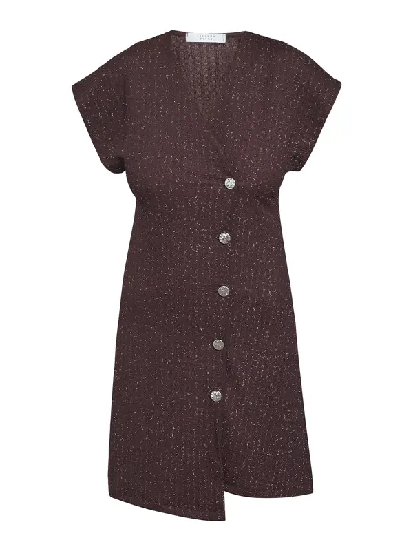 SISTERS POINT SISTERS POINT Košulja haljina 'GEVELA'  smeđa / zlatna