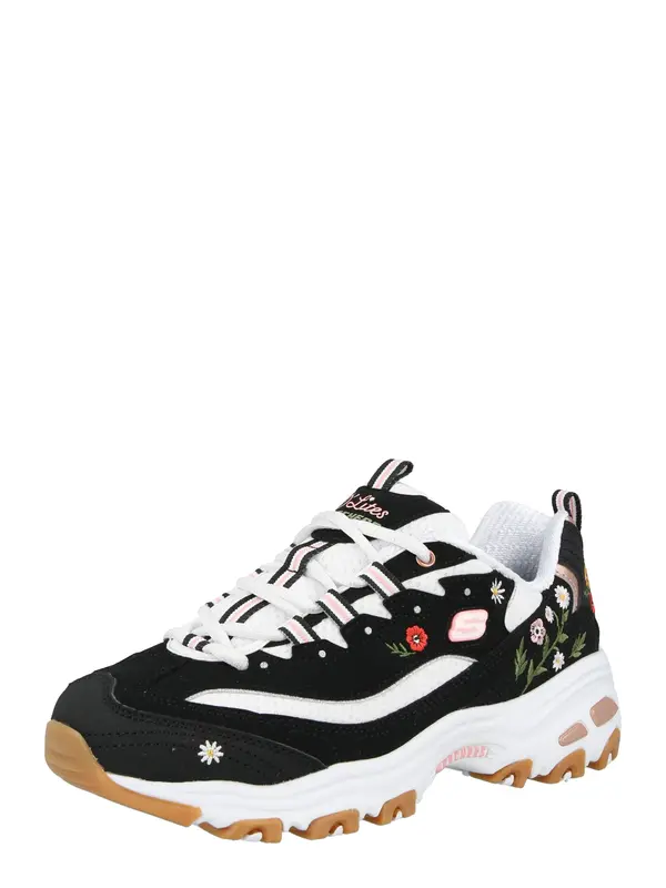 SKECHERS SKECHERS Niske tenisice 'D LITES-SPRING BLOOM'  kaki / rosé / crna / bijela