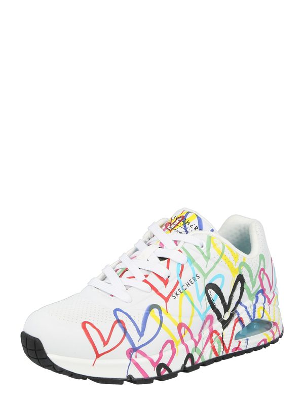 SKECHERS SKECHERS Niske tenisice 'UNO-SPREAD THE LOVE'  tirkiz / roza / crna / bijela