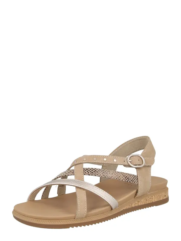 SKECHERS SKECHERS Sandale 'DESERT KISS LOW - SEASIDE SLI'  tamno smeđa / zlatna / taupe siva