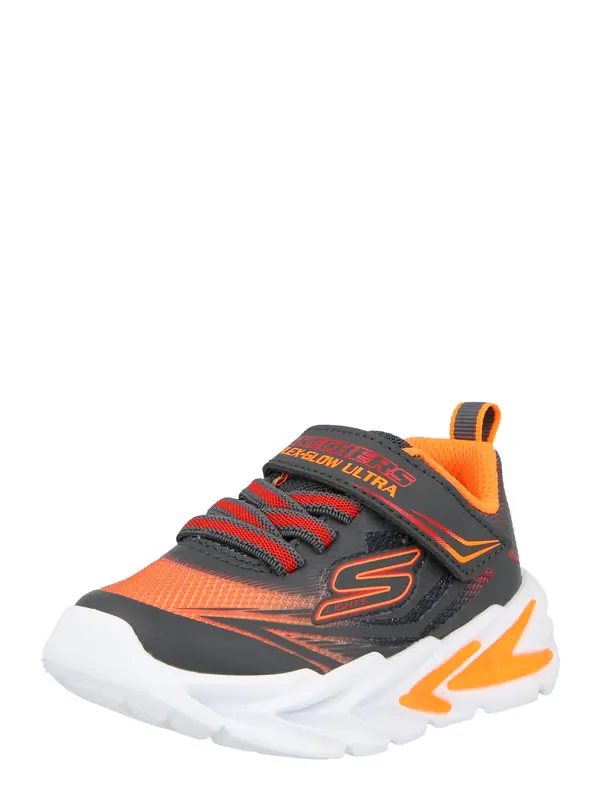 SKECHERS SKECHERS Tenisice 'FLEX-GLOW 4K'  antracit siva / narančasta / crvena