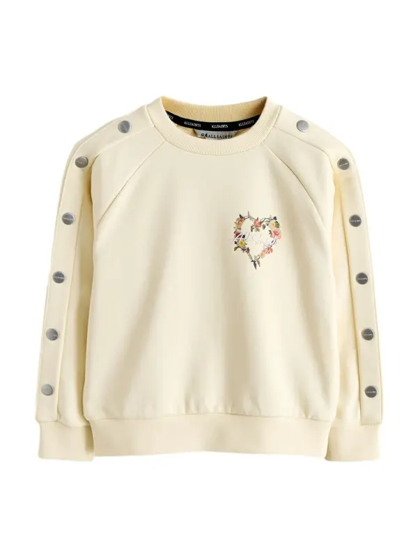 smALLSAINTS smALLSAINTS Sweater majica 'Cygni Side Poppers'  svijetložuta / maslinasta / svijetlo crvena / bijela